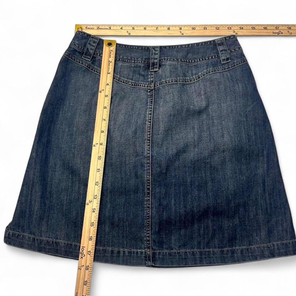 Talbots Denim Midi Skirt petites Size 6 100% Cotton - Picture 4 of 4